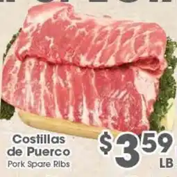 Arteagas Food Center Pork Spare Ribs offer