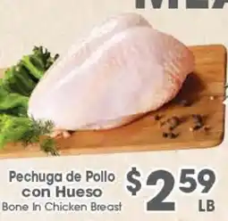 Arteagas Food Center Bone In Chicken Breast offer