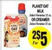 Arlan's Market Planet oat milk offer