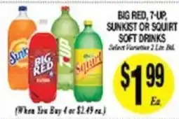 Arlan's Market Big Red, 7-Up, Sunkist or Squirt Soft Drinks offer