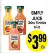 Arlan's Market Simply Juice offer