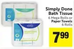 Save Mart Simply Done Bath Tissue offer