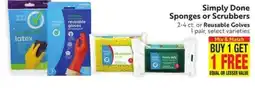 Save Mart Simply Done Sponges or Scrubbers offer