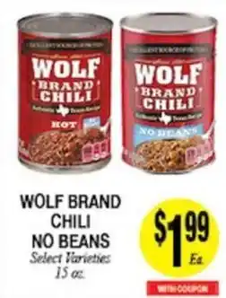 Arlan's Market Wolf brand chili no beans offer