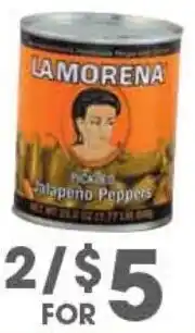 Arteagas Food Center La Morena pickled jalapeno peppers offer
