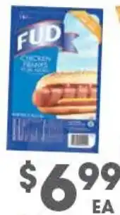 Arteagas Food Center Fud chicken franks offer