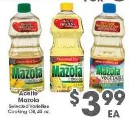 Arteagas Food Center Mazola cooking oil offer