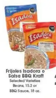 Arteagas Food Center Frijoles Isadora o Salsa BBQ Kraft offer