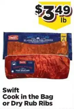 Food Town Swift cook in the bag or dry rub ribs offer