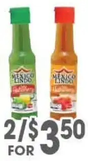 Arteagas Food Center Mexico Lindo hot sauce offer