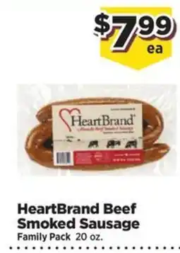 Food Town HeartBrand Beef Smoked Sausage offer