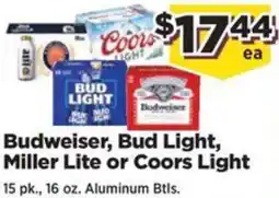 Food Town Budweiser, Bud Light, Miller Lite or Coors Light offer