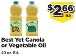 Food Town Best Yet Canola or Vegetable Oil offer