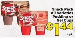 Food Town Snack Pack Pudding or Gel Cups offer