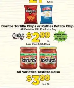 Food Town Doritos Tortilla Chips or Ruffles Potato Chips offer