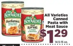 Food Town Chef boyardee canned pasta with meat sauce offer