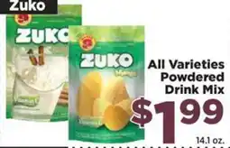 Food Town Zuko powdered drink mix offer