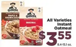 Food Town Quaker instant oatmeal offer