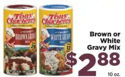 Food Town Tony Chachere's Brown or White Gravy Mix offer