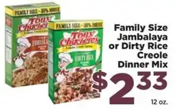 Food Town Tony Chachere's Jambalaya or Dirty Rice Creole Dinner Mix offer