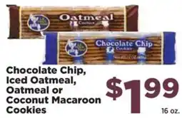 Food Town Mrs. Fields chocolate chip, iced oatmeal, oatmeal or coconut macaroon cookies offer