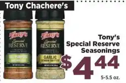 Food Town Tony's Special Reserve Seasonings offer