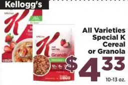 Food Town Kellogg's Special K Cereal or Granola offer