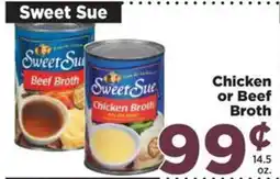 Food Town Sweet Sue Chicken or Beef Broth offer