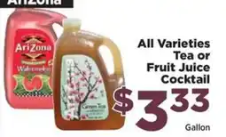 Food Town Arizona tea or fruit juice cocktail offer