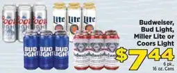 Food Town Budweiser, Bud Light, Miller Lite or Coors Light offer