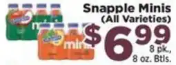 Food Town Snapple Minis offer