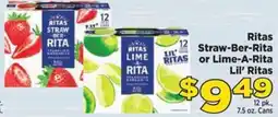 Food Town Ritas Straw-Ber-Rita or Lime-A-Rita Lil' Ritas offer
