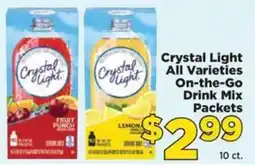 Food Town Crystal Light All Varieties On-the-Go Drink Mix Packets offer