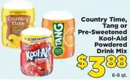 Food Town Country Time, Tang or Pre-Sweetened Kool-Aid Powdered Drink Mix offer