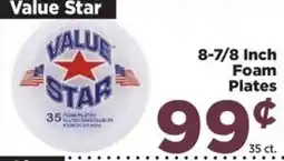Food Town Value Star foam plates offer