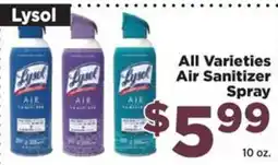 Food Town Lysol air sanitizer spray offer