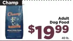 Food Town Champ adult dog food offer