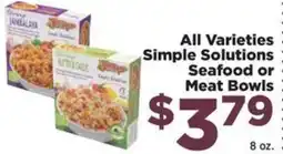 Food Town Simple Solutions Seafood or Meat Bowls offer