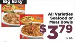 Food Town Big Easy Seafood or Meat Bowls offer