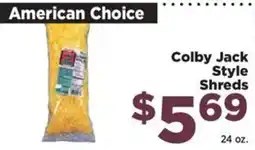 Food Town American Choice Colby Jack Style Shreds offer