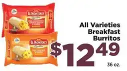 Food Town El Monterey breakfast burritos offer