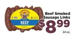 Food Town Country Boys Beef Smoked Sausage Links offer