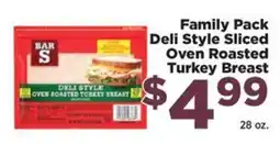 Food Town Bar S deli style sliced oven roasted turkey breast offer
