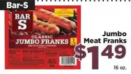 Food Town Bar-s classic jumbo franks offer