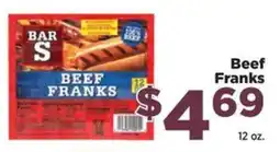 Food Town Bar S beef franks offer