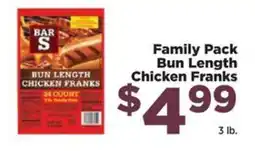 Food Town Bar s bun length chicken franks offer