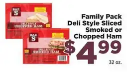 Food Town Bar S deli style sliced smoked or chopped ham offer