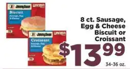 Food Town Jimmy Dean Sausage, Egg & Cheese Biscuit or Croissant offer
