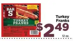 Food Town Bar S turkey franks offer