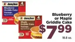 Food Town Jimmy Bean blueberry or maple griddle cake offer